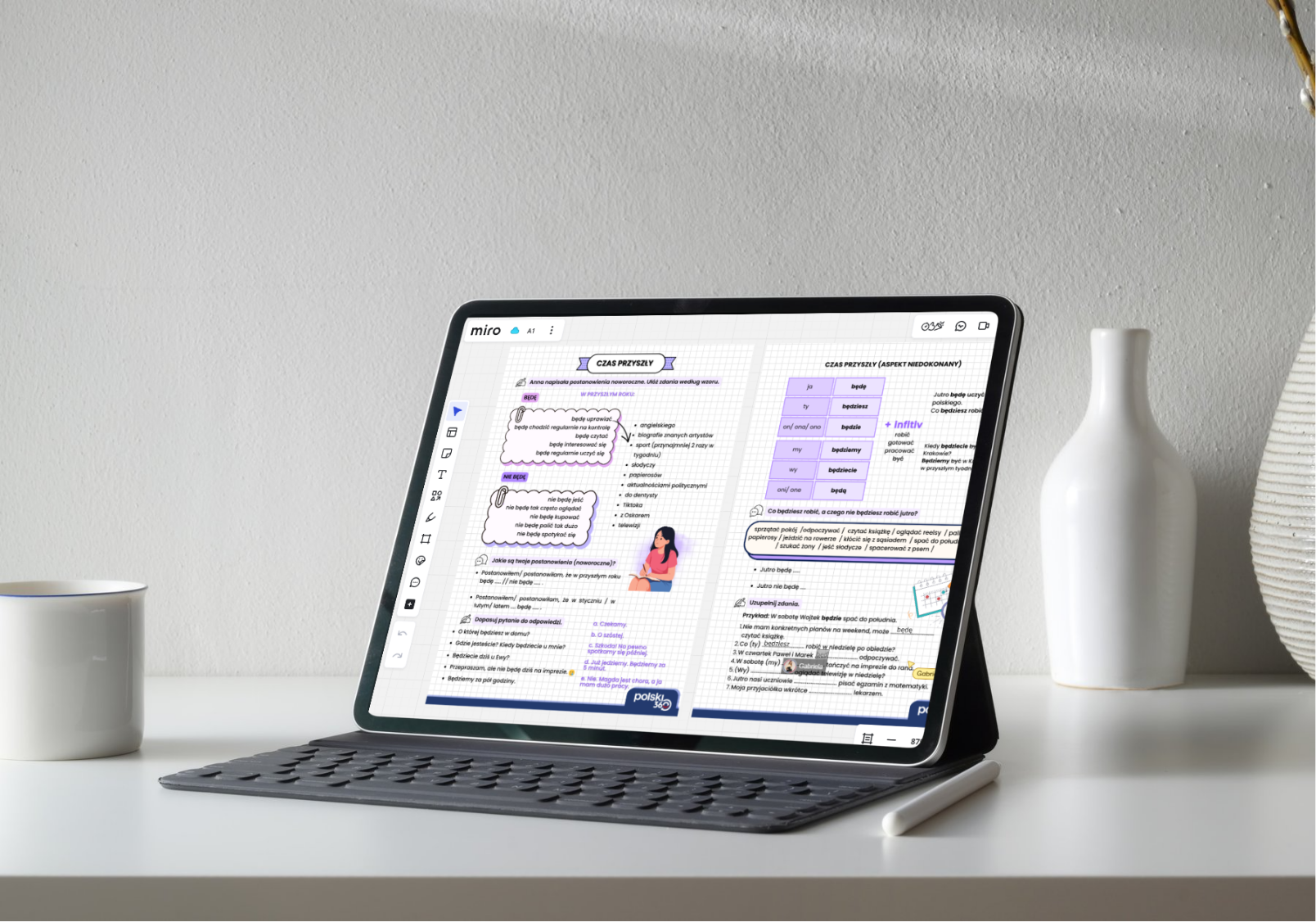 Изучение польского на платформе Miro